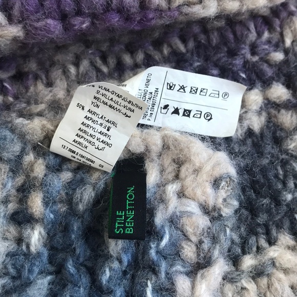 Benetton Knit Wool Blend Scarf - Picture 4 of 5